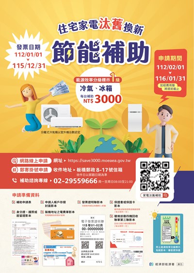 住宅家電汰舊換新節能補助