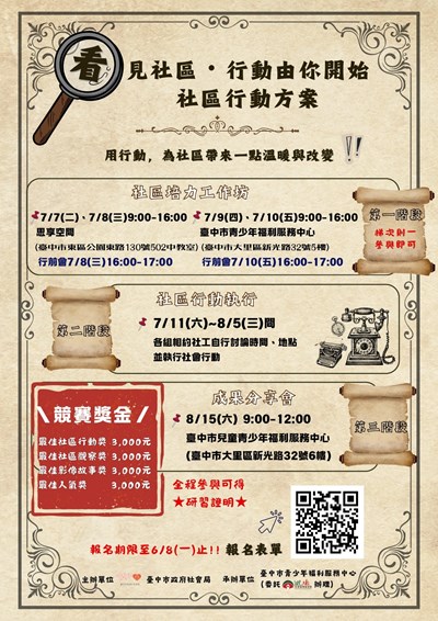 115 年「看見社區・行動由你開始-社區行動方案」海報